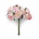 Kwiaty papierowe BUKIECIK- PIWONIA, 10 sztuk., różowy