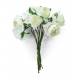 Kwiaty papierowe BUKIECIK- PIWONIA, 10 sztuk., biały