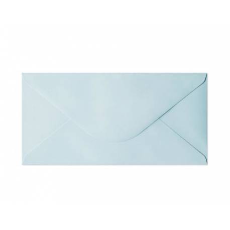 Koperty DL ozdobne, kolorowe koperty Gładki niebieski satynowany 130g, 10 szt