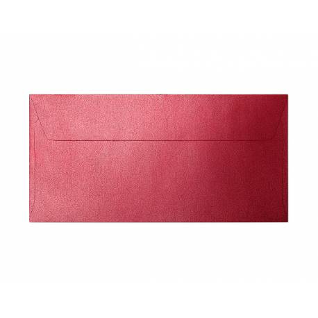 Koperty ozdobne, kolorowe, DL, Pearl czerwony 150g, 10 szt