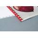 Grzbiety do bindowania, plastikowe, rozmiar 22 mm, do 210 kartek, 50 szt, czerwony