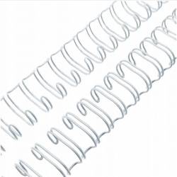 Grzbiety do bindowania, drutowe, skok 3:1, rozmiar 12,7 mm, 100 szt, biały