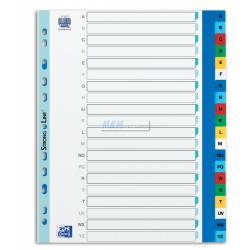 Przekładki do segregatora, plastikowe A4 Maxi PP, Elba alfabetyczne (A-Z) kolorowe