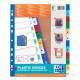 Przekładki do segregatora, plastikowe przekładki A4 Maxi PP, Elba Numeryczne (1-12) kolorowe