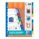 Przekładki do segregatora, plastikowe przekładki A4 Maxi PP, Elba, kolorowe, 12 kart