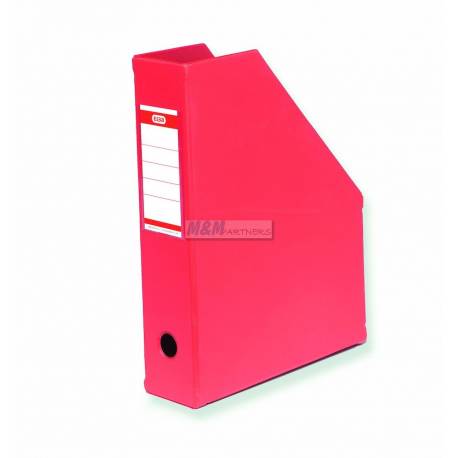 Pojemnik na czasopisma, PCV składany organizer na dokumenty A4 7 cm, czerwony