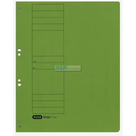Skoroszyt papierowy, oczkowy skoroszyt wpinany do segregatora,, A4 Elba, zielony