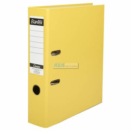 Segregator A4, biurowy segregator na dokumenty Bantex Classic 7,5cm żółty
