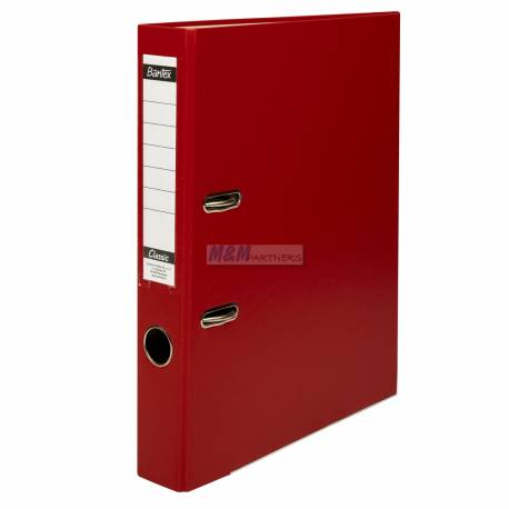Segregator A4, biurowy segregator na dokumenty Bantex Classic 5cm czerwony