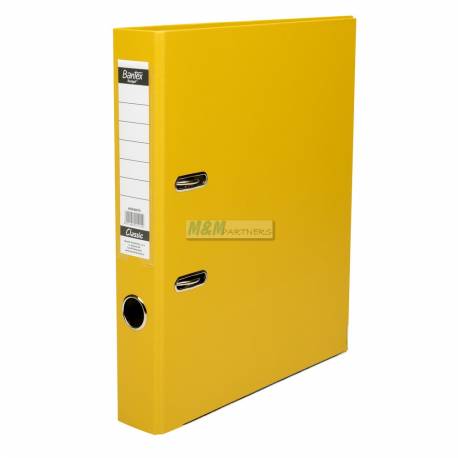 Segregator A4, biurowy segregator na dokumenty Bantex Classic 5cm żółty