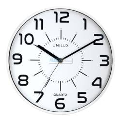 Zegar ścienny, wiszący na ścianę, do biura, Unilux Pop, 28,5 Cm Ø Biały