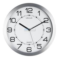 Zegar ścienny, wiszący na ścianę, do biura, Unilux MOON 30,5cm szary