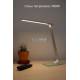 Lampka biurkowa Unilux POPY lampka Led biała + szklana podstawa,