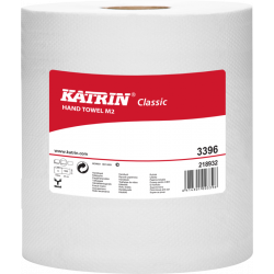 Ręczniki w roli Katrin Classic M2 150, 3396, biały, 2 warstwy, 600 listków, 6 rolek, Ø 20cm, dł- 150 m