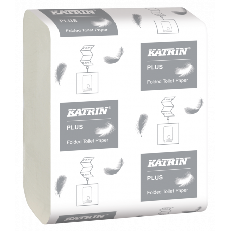 Papiery toaletowe składane Katrin Plus Bulk Pack Handy Pack, 56156, super biały, 2 warstwy, 250 listków, 40 sztuk