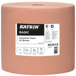 Czyściwa papierowe Katrin Basic XL, 463918, brązowy, 1 warstwy, 1 rolka, Ø 37cm, dł- 1000 m