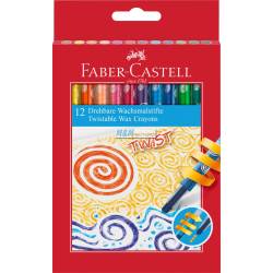 Kredki woskowe wykręcane, Faber Castell, 12 kolorów