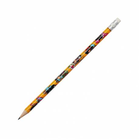 Ołówek szkolny, grafitowy ołówek z gumką, 1231/KR KRECIK