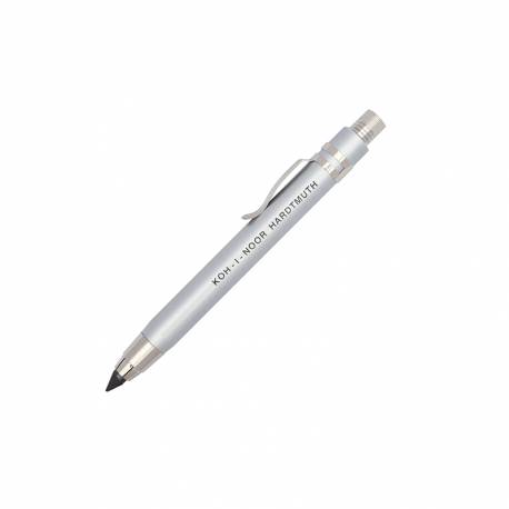 Ołówek mechaniczny, automatyczny, na wkłady 5.6mm, do rysunku, srebrny