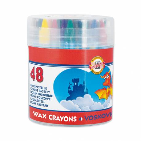 Kredki woskowe, szkolne kredki dla dzieci, Koh-i-noor, 48 kolorów