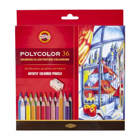 Kredki artystyczne, Koh-i-noor POLYCOLOR 3835, zestaw 36 kolorów