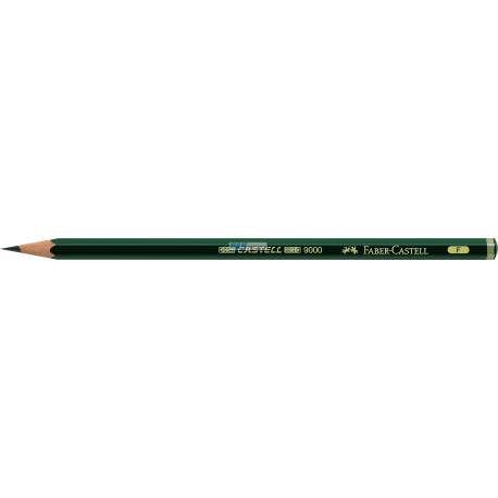 Ołówek Faber Castell 9000, grafitowy, do szkicowania, F