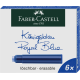Naboje atramentowe krótkie, niebieskie, 6 szt Faber Castell