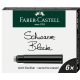 Naboje atramentowe krótkie, czarne, 6 szt Faber Castell