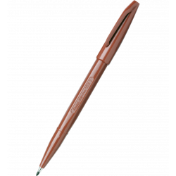 Pisak do kaligrafii Pentel Sign Pen S520, do grafik i ilustracji, brązowy