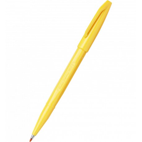 Pisak Pentel Sign Pen S520, flamastry kreślarskie, żółty
