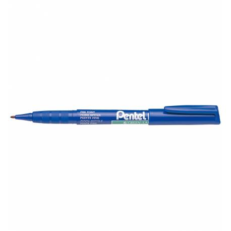 Marker permanentny Pentel NMS50, cienki mazak wodoodporny 1mm, niebieski
