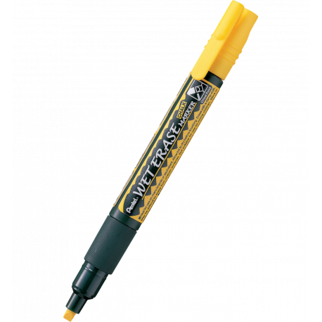 Marker kredowy Pentel SMW26, średni pisak do szkła, ścięta, żółty