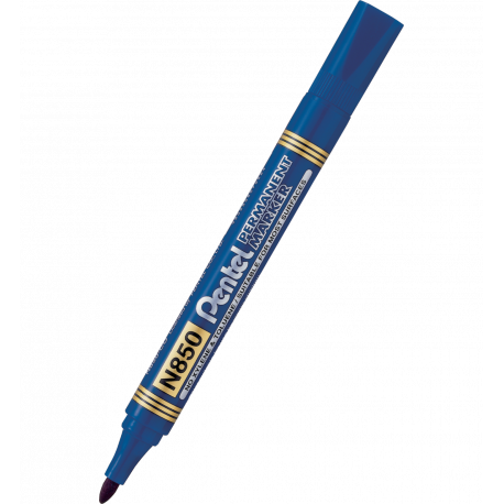 Marker permanentny Pentel N850, mazak do metalu szkła plastiku, okrągła, niebieski
