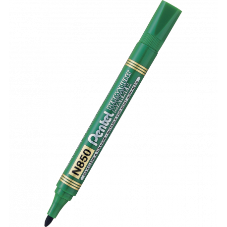 Marker permanentny Pentel N850, mazak do metalu szkła plastiku, okrągła, zielony