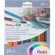 Kredki akwarelowe Pentel, 24 kolory, kredki do tworzenia wodnych obrazów
