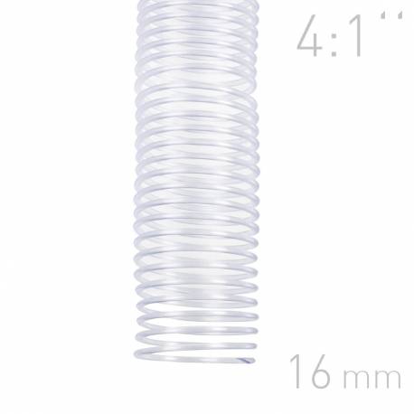 Grzbiety spiralne, O.COIL, A4, 16 mm, przezroczysty, 100 sztuk