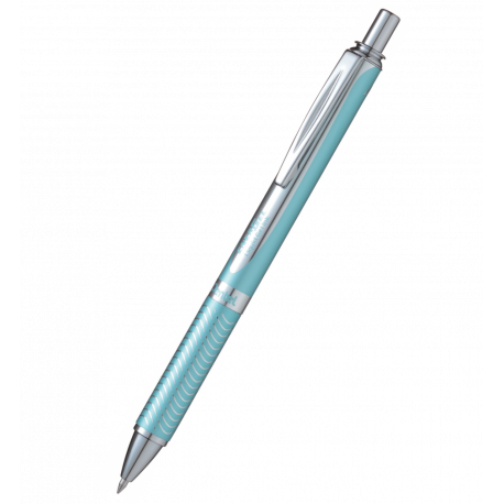 Pióro kulkowe Pentel BL407, metalowy cienkopis żelowy, jasnoniebieski