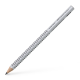 Ołówek grafitowy, Faber Castell Jumbo Grip, twardość B, 12 sztuk, srebrny