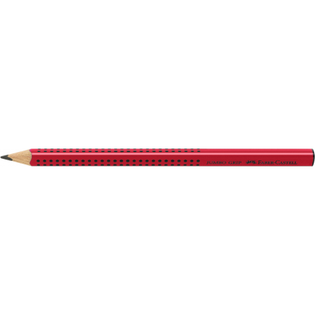 Ołówek grafitowy, Faber Castell Jumbo Grip, twardość B, 1 sztuka, czerwony