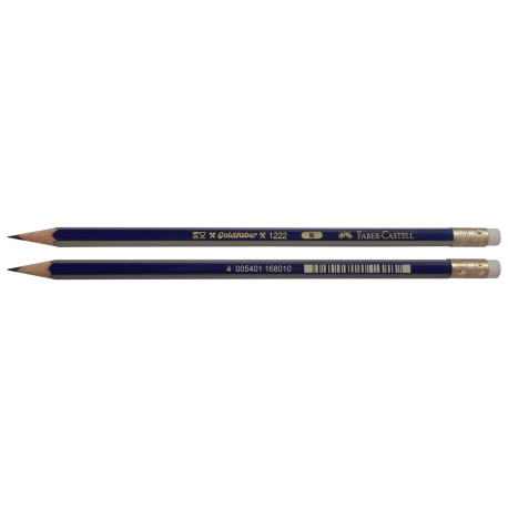 Ołówek z gumką Faber Castell, grafitowy, Goldfaber 1222/b