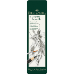 Ołówki graphite aquarelle metalowe opakowanie 5 szt Faber Castell
