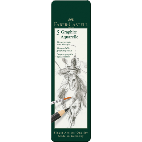 Ołówek akwarelowy, do szkicowania, Faber Castell Art Aquarelle 5szt 117805