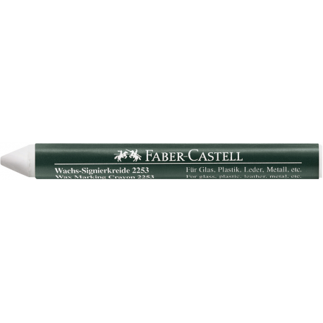 Kredka do znakowania szkła, skóry, metalu Faber Castell 2253, biała