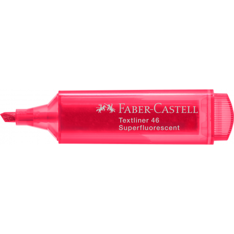 Zakreślacz fluorescencyjny, Faber Castell 48, czerwony