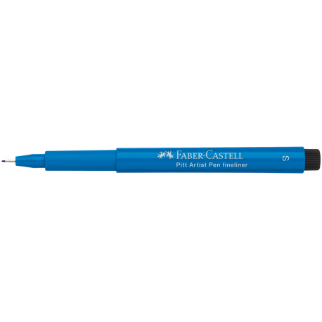 Pitt Artist Pen, flamastry pędzelkowe, pisak Faber Castell S niebieski