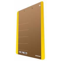 Clipboard DONAU Life, karton, A4, podkładka do pisania z klipsem, żółty