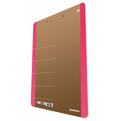 Clipboard DONAU Life, karton, A4, podkładka do pisania z klipsem, różowy
