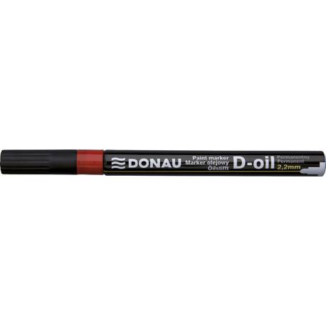 Marker olejowy, pisak olejny, DONAU D-Oil, okrągły, 2,2mm, czerwony