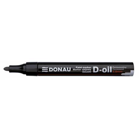 Marker olejowy, pisak olejny, DONAU D-Oil, okrągły, 2,8mm, czarny