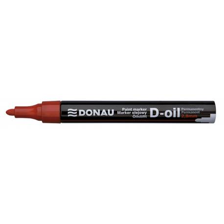 Marker olejowy, pisak olejny, DONAU D-Oil, okrągły, 2,8mm, czerwony